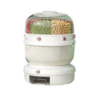 Distributeur de céréales de 9,1 kg, rotatif à 360°, distributeur de riz et de céréales, distributeur de nourriture sèche de grande capacité pour haricots et plus encore