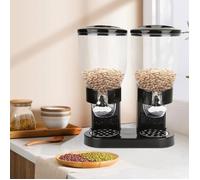 Distributeur de céréales - HOMEWELL - Double 2pcs - 35x34,5x20cm - 3,5L par compartiment - Doseur pratique