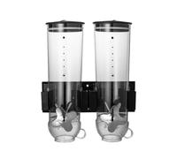 Distributeur de céréales mural - Triple bac de rangement pour aliments secs | Distributeur mural triple pour aliments secs avec bacs de 1,5 L en ABS pour céréales, noix, riz et collations
