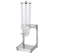 Distributeur de Céréales Professionnel en Acier Inoxydable, Doseur de Nourriture Sèche Hermétique pour Comptoir, Barils en PC Incassable pour Granola, Noix et Bonbons pour Maison(3.5L)