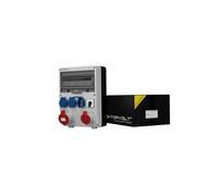 Distributeur de chantier avec connecteur TD-S/FI 32A DV-2404-D