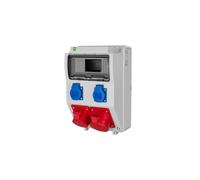 Distributeur de chantier RS-9 9-mod. 2x2P+Z, 16A/5P RS 6223-00