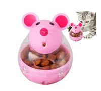 Distributeur de chat - Boule de nourriture en forme de souris roulant - Mangeoire lente interactive pour chat, jouet drôle | Formation anti-obésité | Exercice Nutrition Jouer Divertim