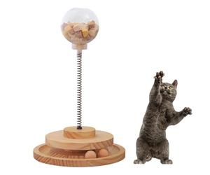 Distributeur de chat, Gobelet jouet pour chat Balles à gâteau, Jouets d'intérieur Verre à bille interactif Traiter le jouet Chargeur lent Distributeur d