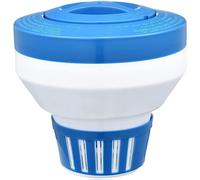 Distributeur de chlore flottant pour piscine, spa, chlorinateur flottant de grande capacité de 17,8 cm et support de brome pour tablettes chimiques de 7,6 cm (pliable)