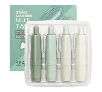 Distributeur de colle rétractable en 4 pièces, type de ruban correcteur, adhésif double face puissant, design push-pull, pour des exigences créatives telles que le collage de journal, la décoration de