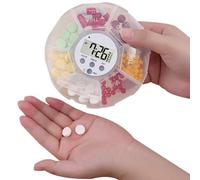 Distributeur de comprimés électrique - Conteneur de médicaments portable avec 7 compartiments, minuterie, écran LED, fonction vocale et compte à rebours | Organisateur automatique de tablette