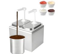 Distributeur de condiments en acier inoxydable avec 3 pompes pour restaurant et restauration