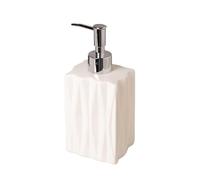 Distributeur de conditionneur Bouteille de Distributeur Savon Luxe | à Pompe | Bouteilles en céramique vides for Lotion for Le Corps, shampoing et nettoyant for(Blanc)