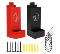 Distributeur De Coquille D'huitre pour Poules | Distributeur Coquilles Huitres 2 Pièces - Mangeoire Accessoire Poulailler pour Poules Volailles Intérieur Extérieur Jardin Pâturage Petites Fermes