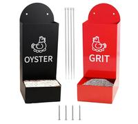 Distributeur De Coquilles D'Huîtres pour Poules, Distributeur De Gravier pour Volaille, Recipient Robuste Semi Ferme Anti Renversement Accessoire pour Poules Et Volaille Resistance Aux Intemp