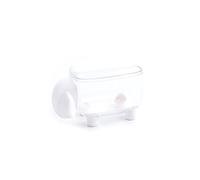 Distributeur de cotons-tiges en acrylique Qtip - Distributeur de comptoir de rangement pour tampons cosmétiques - Organisateur de tampons en coton avec couvercle en verre - Ensemble de salle de bain