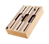 Distributeur de coupe- - Coupe-feuille d'aluminium - Organisateur d'emballage - Support de rangement de cuisine, distributeur de papier ciré, outil de feuille d'aluminium, accessoire de base en