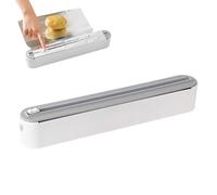 Distributeur de Coupe- - Lame coulissante de sécurité de précision, Outil d'emballage de Cuisine magnétique pour Montage sur réfrigérateur, Support de Rangement Rechargeable pour Film alimentai