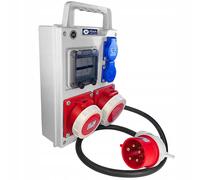 Distributeur de courant de chantier avec interrupteur 2 x 32 A connecteur...