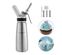 Distributeur de crème chantilly Fouettée Choux Professionnel 500ml Appareil à chantilly Siphon à chantilly en inox