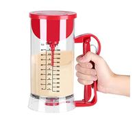 Distributeur de Crêpes, Mélangeur à Crêpes, Bouteille de Pâte à Crêpes de 1200 Ml, Gaufrier Farci, Distributeur de Pâte avec Poignée à Presser pour Faire des Gaufres,