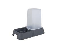 Toilinux.com Distributeur de croquettes et d'eau - 3,5 L - Gris Anthracite