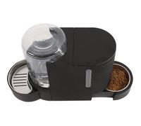 Distributeur de croquettes et d'eau M.PETS DUPLO 1,3kg/3L - 40x16.2x29.1 cm - Noir