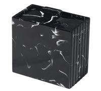 Distributeur de cure-dents avec motif marbré et support de coton-tige pour salle à manger commerciale, solution de rangement essentielle de bureau