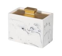 Distributeur de cure-dents avec motif marbré et support de coton-tige pour salle à manger commerciale, solution de rangement essentielle de bureau