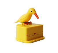 Distributeur De Cure-Dents en Forme D'oiseau Porte-Cure-Dents Automatiques Boîte De Rangement pour Cure-dent De Table pour La Maison Les Restaurants Le Bureau (Jaune)