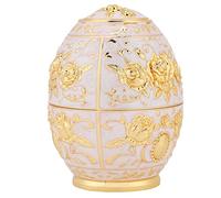 Distributeur de cure-dents en métal |Support en alliage de zinc à pression manuelle avec motif floral |Conception scellée sanitaire pour cuisine/table à manger/bureau |Conteneur (golden flower)