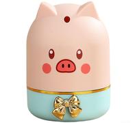 Distributeur de cure-dents inspiré du lapin avec bouton supérieur réactif pour une hygiène sans contact avec les cure-dents dans n'importe quel espace de vie (petit cochon)