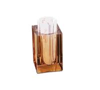 Distributeur de Cure-Dents Porte-Cure-Dents en Verre Cristal créatif, Pot Transparent for Cure-Dents, boîte de Rangement for Coton-Tige Étui pour Cure-Dents (Color : A, Size : 5 * 5 * 8cm)