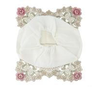 Distributeur de dentelle à motif floral pour boîtes - Maison charmante pour décoration de chambre à coucher, salle de bain, salon - Rose, rouge, gris, 23 x 13 cm (rose rouge)