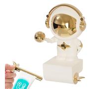 Distributeur de dentifrice mural - Organiseur de salle de bain - Pour enfants - Salle de bain - Famille - Avec design astronaute pour un rangement facile et un gain de place