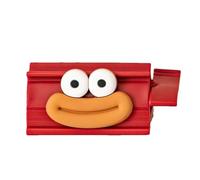 Distributeur de dentifrice - Presse-tube en forme de visage souriant, support manuel d'accessoires de salle de bain, style ludique, fonction de pressage facile, organisateur en polypropylène pour la