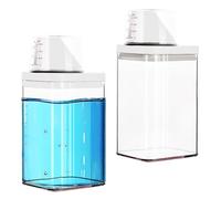 Distributeur de Détergent, 2 Pièces Distributeur de Détergent avec Gobelet Doseur, 1100ml Distributeur De DéTergent à Lessive, Récipient pour Lessive, Pour, Lessives Liquides, Poudre