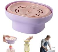 Distributeur de détergent à lessive anti-fuite - Pompe sans effort pour le linge anti-fuite - Convient pour la cuisine et la maison - Minimise les déchets et le désordre lors de l'utilisation - Violet