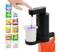 Distributeur de détergent à lessive électrique avec tasse graduée, pompe à lessive intelligente, distributeur d'adoucissant rechargeable de 2000 mAh avec fonction de verrouillage, pour l'organisation