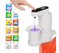 Distributeur de détergent à lessive électrique avec tasse graduée, pompe à lessive intelligente, distributeur d'adoucissant rechargeable de 2000 mAh avec fonction de verrouillage, pour l'organisation