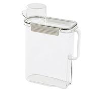 Distributeur de détergent à lessive liquide, conteneur de poudre à lessive avec couvercle, organisateur en plastique de grande capacité pour le rangement dans la buanderie, peut