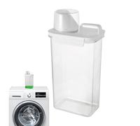 Distributeur de détergent à lessive - Lot de 3 récipients de stockage de poudre à lessive avec tasse à mesurer | Distributeur de tasse à mesurer transparent | Pot de rangement polyvalent pour buanderi