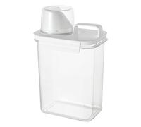 Distributeur de détergent à lessive - Récipient booster de parfum, rangement transparent résistant à l'humidité, bac de grande capacité | Organisateur transparent avec tasse à mesurer pour adoucissant