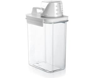 Distributeur de détergent gradué scellé,2300 ML Distributeur de Lessive Hermétique avec Verre Doseur,Distributeur lessive Liquide,Récipient pour Lessive,pour,Lessives Liquides,Poudre