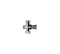 Distributeur de douche ASW 140029 IT 3/4"/AG 3/4"/AG 1/2", laiton chromé