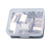 Distributeur de fichiers portable avec 50 clips métalliques - Capacité de 50 feuilles, reliure anti-rayures pour bureau/école - Pince à papier réutilisable pour documents, reçus et fichiers