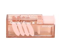 Distributeur de fil automatique, étui de sélection de fil portable avec 10 bâtons de fil rechargeables, outil de nettoyage des dents essentiel de voyage pour adultes en déplacement (Rose)