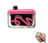 Distributeur de Fil Dentaire Automatique up Portable avec 50 Fils Dentaires, Distributeur Rechargeable à Une Touche pour Sac à Main, Voyage, Hôtel, Dîner et Usage Domestique (Red)