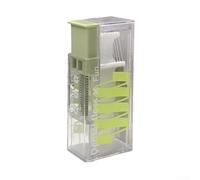 Distributeur de fil dentaire portable avec 10 cure-dents, libération automatique, compact, 2,5 x 3,6 x 8,5 cm, organiseur facile à transporter pour la maison et en déplacement (vert)