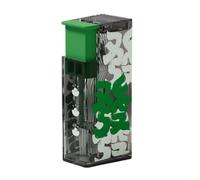 Distributeur de fil dentaire portable avec 10 cure-dents, libération automatique, compact 2,5 x 3,6 x 8,5 cm, organiseur facile à transporter pour la maison et en déplacement (cheveux)