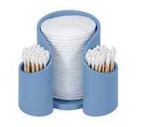 Distributeur de fil dentaire pour salle de bain - Étui Qtip - Distributeur de support | Organisateur de maquillage flexible pour tampons de coton, tasses, système de stockage de fil dentaire et de