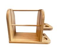 Distributeur De Fil En Bois Double Pivotant - Distributeur De Fil Horizontal Pour Crochet | Porte Fil En Bois Tricoté | Chargeur De Fil De Fil Avec Organisateur Latéral Pour
