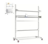 Distributeur de film à bulles autoportant, support de film étirable autoportant, facile à utiliser, idéal pour un emballage, une expédition, un déménagement et un stockage efficaces(White,160cm)
