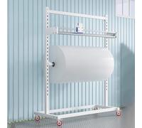 Distributeur de film à bulles réglable avec cutter, support de rouleau de papier cadeau robuste pour emballage efficace dans l'usine, l'entrepôt, l'atelier